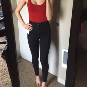 Topshop Joni Black Jeans